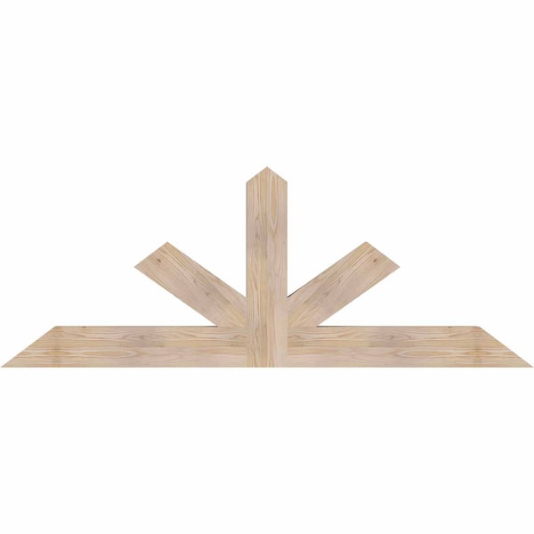 Ekena Millwork Saratoga Smooth Timber Gable Bracket, Douglas Fir, 72"W x 27"H x 3 1/2"D x 5 1/2"F, 9/12 Pitch GBW072X27X0406SAR00SDF - main